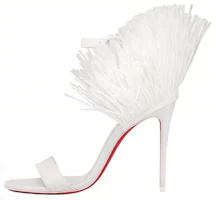 (Women) Christian Louboutin CL Leather Strap Sandals White Women 10cm Comfort & Versatile 1240823W302 (Women) Christian Louboutin CL Leather Strap Sandals White Women 10cm Comfort & Versatile 1240823W302