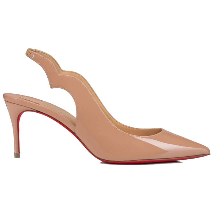 Order CL路鉑廷 漆皮 舒適百搭 細跟 高筒鞋 7cm 女款 裸色