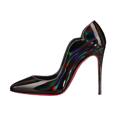 (W) Christian Louboutin CL Patent Pointed Toe Stiletto 'Black Fashion'