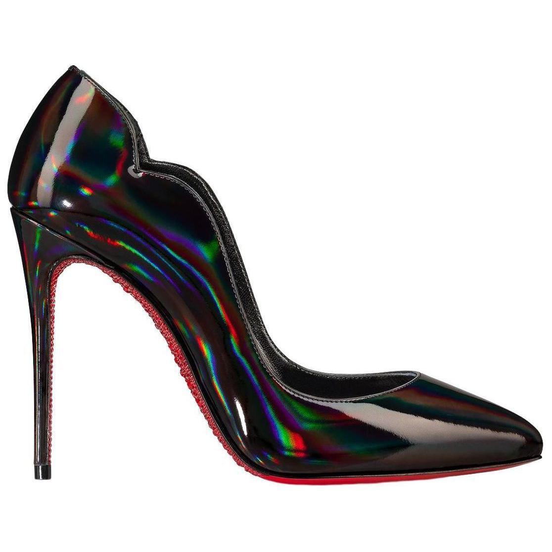(W) Christian Louboutin CL Patent Pointed Toe Stiletto 'Black Fashion' 圖 2