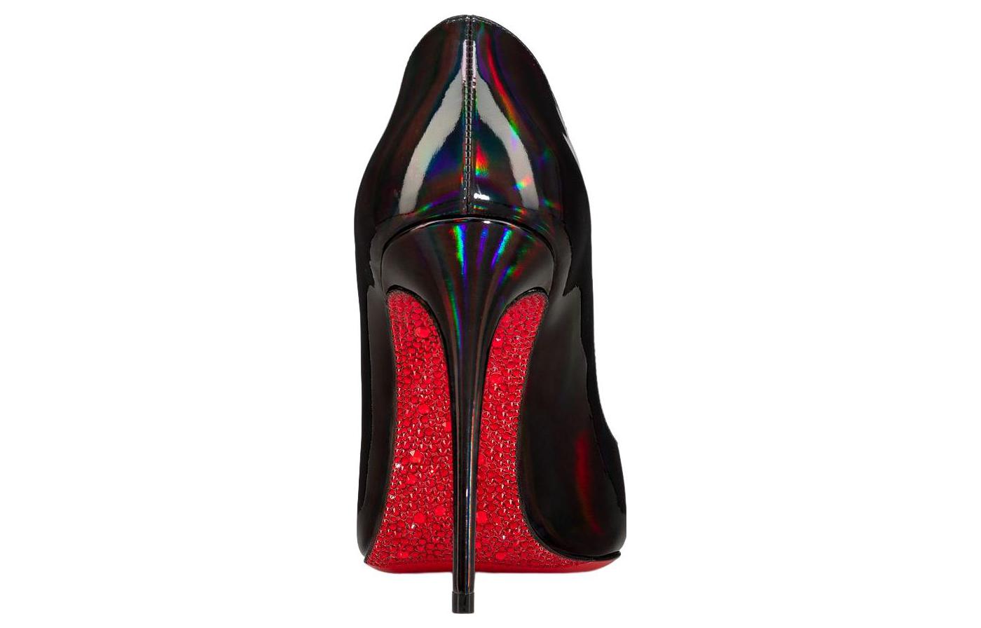 (W) Christian Louboutin CL Patent Pointed Toe Stiletto 'Black Fashion' 圖 4