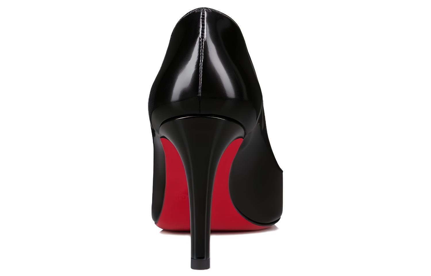 (W) Christian Louboutin CL Patin Pumppie 'Black Pointed Toe Stiletto' 圖 4