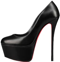 (Women) Christian Louboutin CL Platin Leather Slip-On Pointed Toe Stiletto High Heels 16cm 'Black' 3221111BK01 (Women) Christian Louboutin CL Platin Leather Slip-On Pointed Toe Stiletto High Heels 16cm 'Black' 3221111BK01