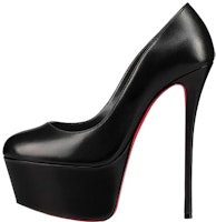 (Women) Christian Louboutin CL Platin Leather Slip-On Pointed Toe Stiletto High Heels 16cm 'Black' 3221111BK01 (Women) Christian Louboutin CL Platin Leather Slip-On Pointed Toe Stiletto High Heels 16cm 'Black' 3221111BK01