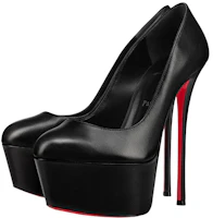 Lookbook (W) Christian Louboutin CL Platin Kulit Slip-On Pointed Toe Stiletto Tinggi 16cm 'Hitam' 3221111BK01