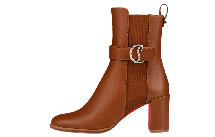 (Women) Christian Louboutin CL Platina Calfskin Chelsea Boot 'Deep Brown' 3221105BG71