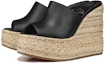 Order (Women) Christian Louboutin CL Platine Ariella Zeppa 'Black Platform Peep-Toe Slides' 3230184T339