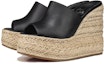 Order (Women) Christian Louboutin CL Platine Ariella Zeppa 'Black Platform Peep-Toe Slides' 3230184T339