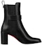 Order (Women) Christian Louboutin CL Platine Calfskin Chunky Heel Slip-On Ankle Chelsea Boots 'Black' 3221105BK01