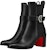 (Women) Christian Louboutin CL Platine Calfskin Chunky Heel Slip-On Ankle Chelsea Boots 'Black' 3221105BK01