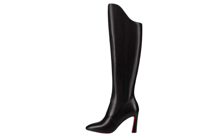 (W) Christian Louboutin CL Platine Eleonor High-Top 'Black Calfskin'