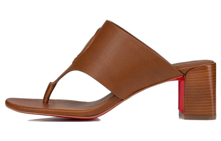(W) Christian Louboutin CL Tongamule 'Brown'
