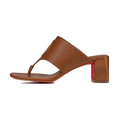 (W) Christian Louboutin CL Tongamule 'Brown'