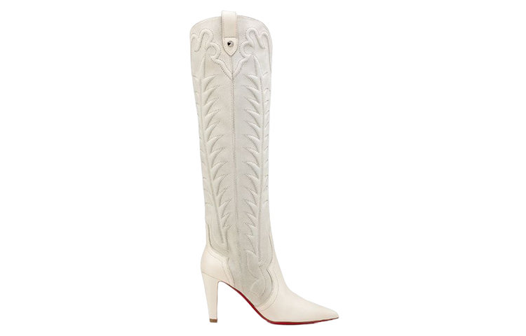 (W) Christian Louboutin CL Platine High-Top 'White Embossed Leather' 圖 2