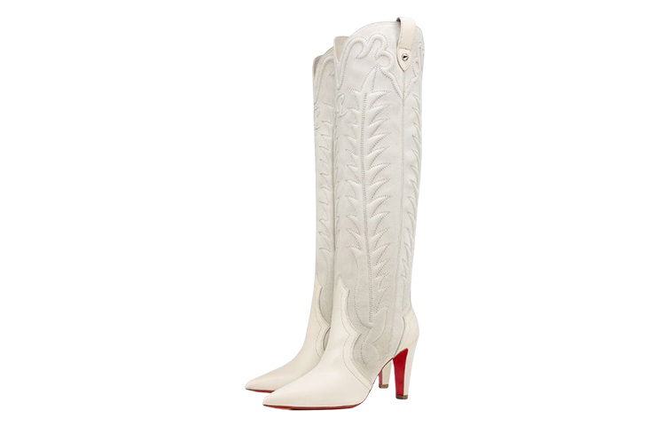 (W) Christian Louboutin CL Platine High-Top 'White Embossed Leather' 圖 3