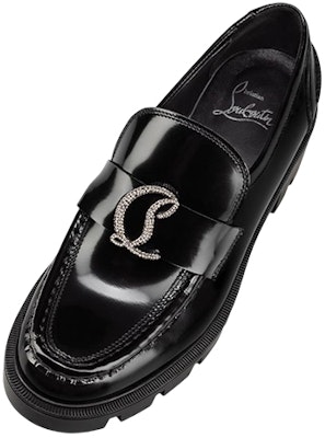 (Women) Christian Louboutin CL Platine Leather 'Strass Embellished Platform' Black 1230046B439 Lookbook (Women) Christian Louboutin CL Platine Leather 'Strass Embellished Platform' Black 1230046B439