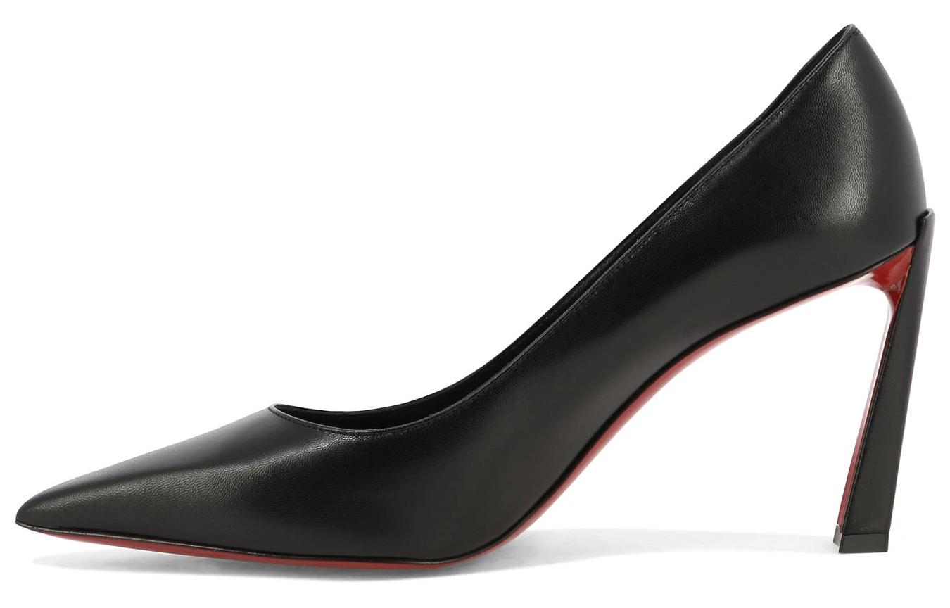 (Women) Christian Louboutin CL Platine Leather Black 'Versatile Comfort Stiletto' 1230134B439