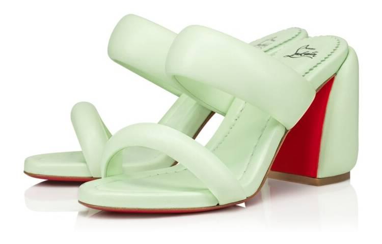 Order (W) Sandal Kulit Platine 8.5cm Christian Louboutin 'Hijau' 'Simple Elegance' 1230780E573