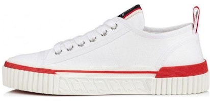 (Women) Christian Louboutin CL Platine Pedro Junior Canvas Low Top 'White Comfort' 3230469WH01 (Women) Christian Louboutin CL Platine Pedro Junior Canvas Low Top 'White Comfort' 3230469WH01