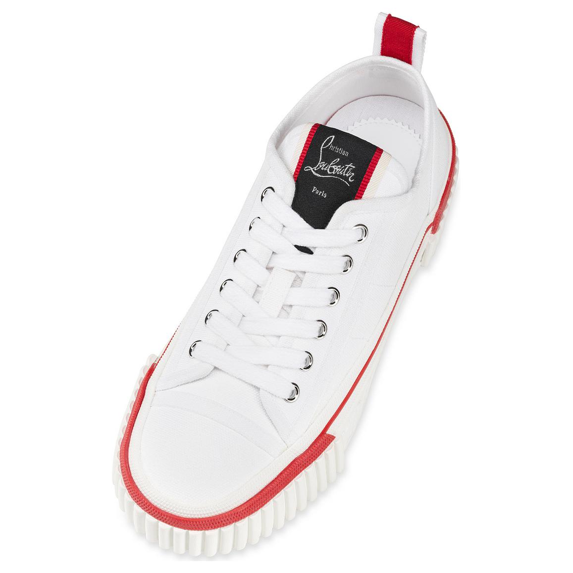 Lookbook (W) Christian Louboutin CL Platine Pedro Junior Canvas Low Top ''Weiß Komfort'' 3230469WH01