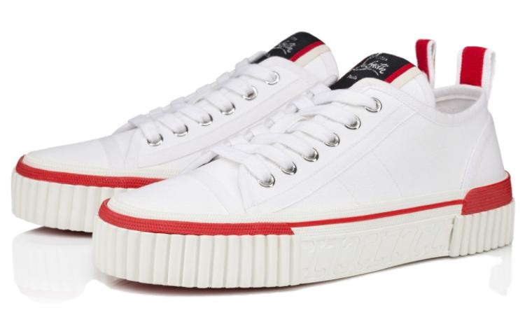 Shop (W) Christian Louboutin CL Platine Pedro Junior Canvas Low Top ''Weiß Komfort'' 3230469WH01