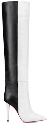 (Women) Christian Louboutin CL Platinum First Layer Cowhide High-Top Boots 'Black White' 3230820Q254 Order (Women) Christian Louboutin CL Platinum First Layer Cowhide High-Top Boots 'Black White' 3230820Q254