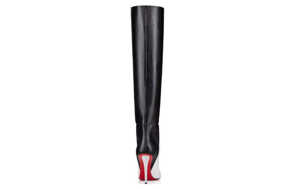 Shop (W) Christian Louboutin CL Platinum Leren Hoge Sneakers ''Zwart Wit'' 3230820Q254