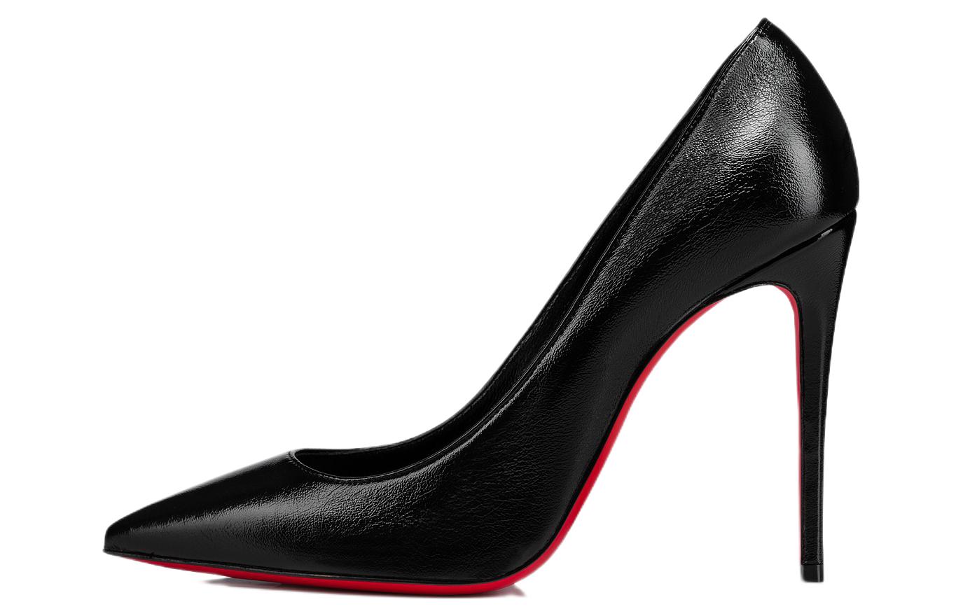 (Women) Christian Louboutin CL Pointed Toe Slip-On Stiletto 'Black' 1230620B439