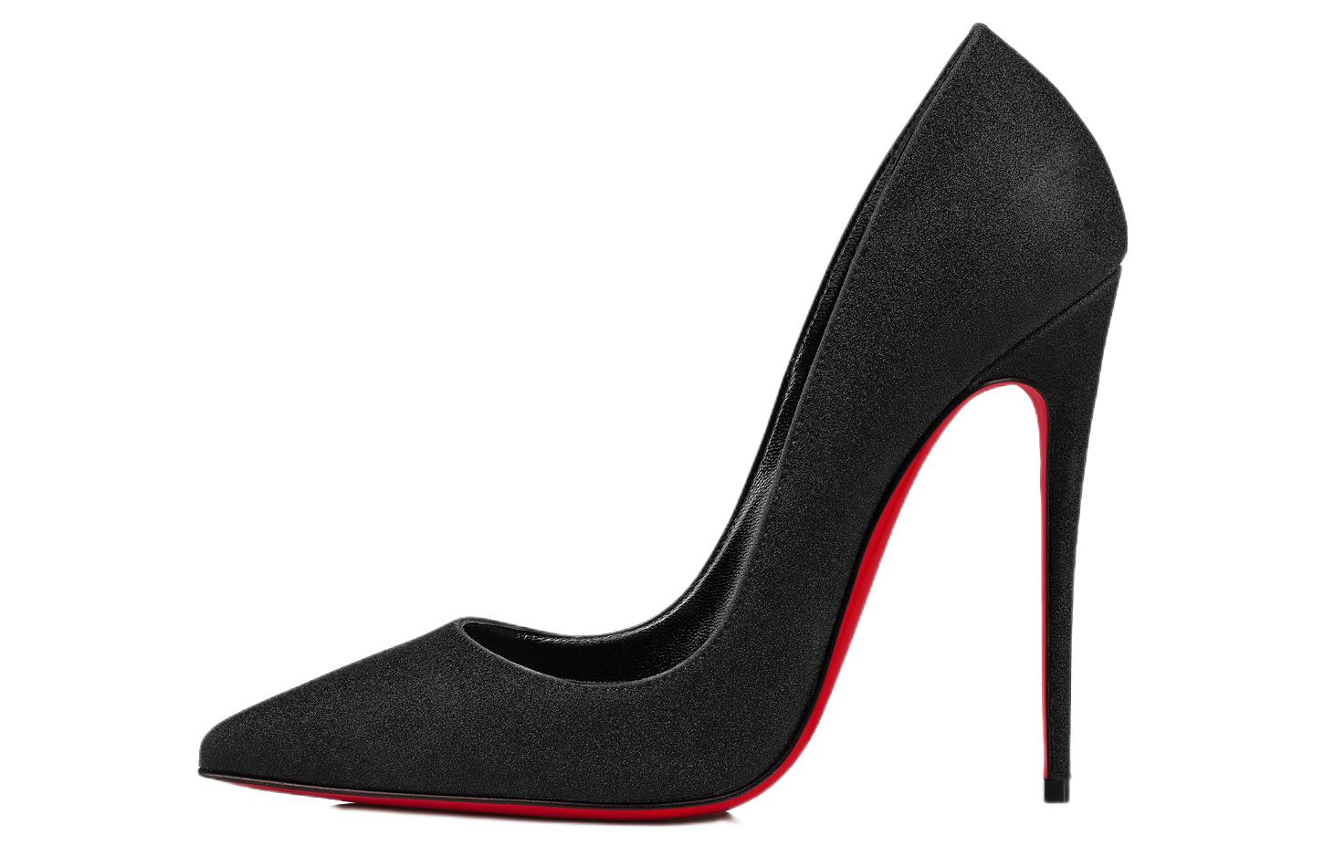 (Women) Christian Louboutin CL Pointed Toe Stiletto 'Black Leather' 1230070B439