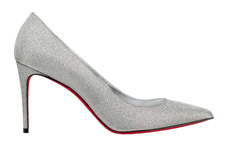 (W) Christian Louboutin CL Pointed Toe Stiletto High Heels 'Silver Leather' 圖 2