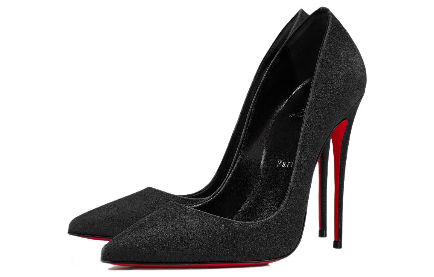 (W) Christian Louboutin CL Pointed Toe Stiletto 'Black Leather' 圖 3