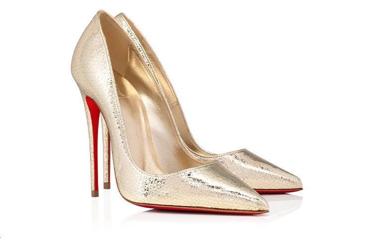 (W) Christian Louboutin CL Pointed Toe Stiletto 'Metallic Gold Leather' 圖 3