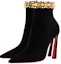 Shop (W) Christian Louboutin CL But Ankle Stiletto Hujung Runcing 'Black Velvet' 1230400CM6S