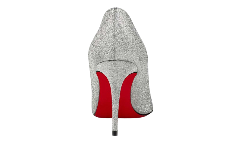(W) Christian Louboutin CL Pointed Toe Stiletto High Heels 'Silver Leather' 圖 4