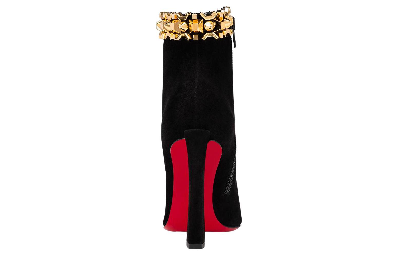 Purchase (W) Christian Louboutin CL But Ankle Stiletto Hujung Runcing 'Black Velvet' 1230400CM6S
