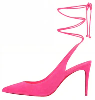 (Women) Christian Louboutin CL Pointed Toe Suede Lace-Up Stiletto 'Pink' 3220848P732 (Women) Christian Louboutin CL Pointed Toe Suede Lace-Up Stiletto 'Pink' 3220848P732