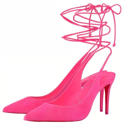 (Women) Christian Louboutin CL Pointed Toe Suede Lace-Up Stiletto 'Pink' 3220848P732 Lookbook (Women) Christian Louboutin CL Pointed Toe Suede Lace-Up Stiletto 'Pink' 3220848P732