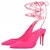 (W) Christian Louboutin CL Toe Runcing Suede Lace-Up Stiletto 'Merah Jambu' 3220848P732