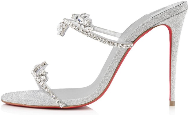 (W) Christian Louboutin CL Perak 'Just Queen Kulit Logam Sandal Terbuka' 1231152S265 Buy (W) Christian Louboutin CL Perak 'Just Queen Kulit Logam Sandal Terbuka' 1231152S265