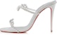 (W) Christian Louboutin CL Perak 'Just Queen Kulit Logam Sandal Terbuka' 1231152S265