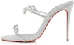 Buy (W) Christian Louboutin CL Silber ''Just Queen Metallic Leder Open-Toe Sandale'' 1231152S265