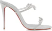 Order (W) Christian Louboutin CL Silber ''Just Queen Metallic Leder Open-Toe Sandale'' 1231152S265