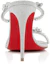 Shop (W) Christian Louboutin CL Silber ''Just Queen Metallic Leder Open-Toe Sandale'' 1231152S265