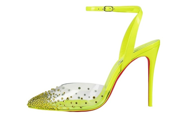(W) Christian Louboutin CL So Kate 'Yellow Patent'
