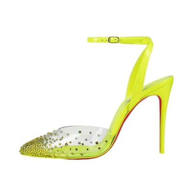 (W) Christian Louboutin CL So Kate 'Yellow Patent'
