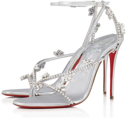 (W) Christian Louboutin CL Stiletto Sandal Tali Pergelangan 'Perak' 3220344S211 Lookbook (W) Christian Louboutin CL Stiletto Sandal Tali Pergelangan 'Perak' 3220344S211