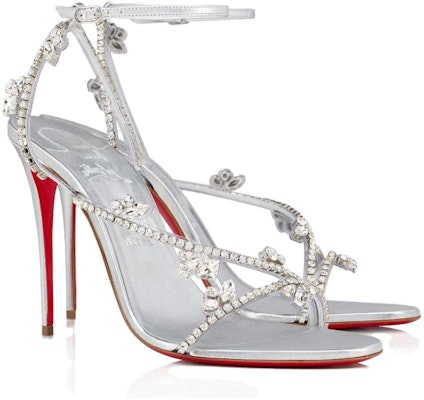 (W) Christian Louboutin CL Stiletto Sandal Tali Pergelangan 'Perak' 3220344S211 Shop (W) Christian Louboutin CL Stiletto Sandal Tali Pergelangan 'Perak' 3220344S211