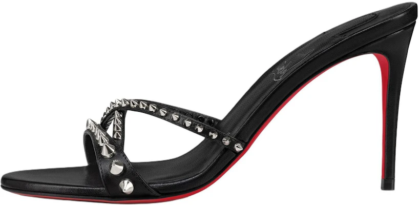 (Women) Christian Louboutin CL Tatoosh Spikes Calfskin Tattoo Slide-On Open-Toe Heels Black 3240181B439 Buy (Women) Christian Louboutin CL Tatoosh Spikes Calfskin Tattoo Slide-On Open-Toe Heels Black 3240181B439