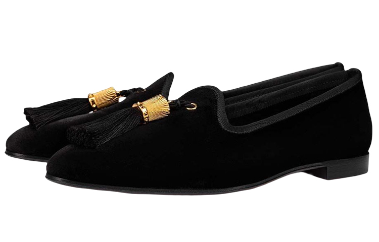 (W) Christian Louboutin CL Velvet Black 'Jewel Tassel Loafer' 圖 3