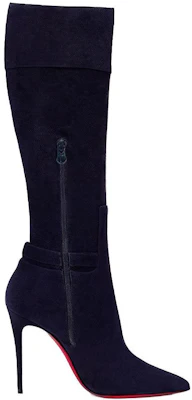 (W) Stivale Alto a Punta in Velluto Christian Louboutin CL ''Blu'' 3220836U008 Order (W) Stivale Alto a Punta in Velluto Christian Louboutin CL ''Blu'' 3220836U008